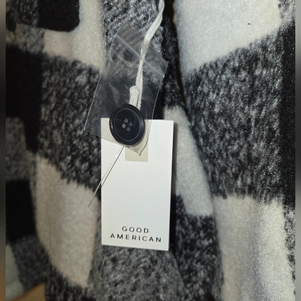 NWT Good American Oversized Plaid Shacket - Picture 9 of 10